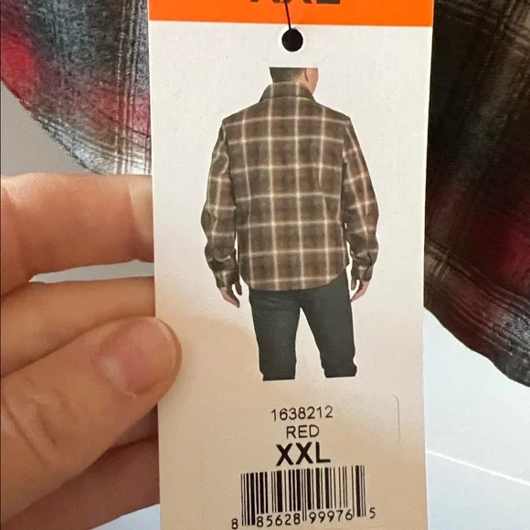 Pendleton Men’s Wool Mix Red and Black Gray Plaid Shirt Jacket- insulated - Picture 10 of 10